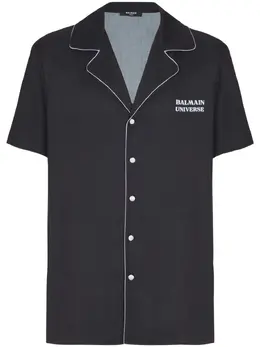 Balmain: Рубашка с принтом 