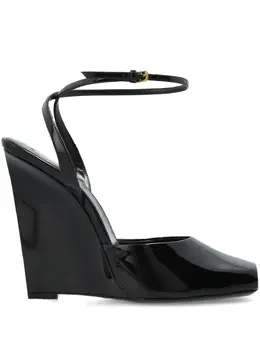 Saint Laurent: Чёрные сандалии 