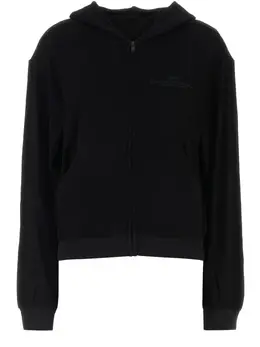 Balenciaga: Чёрная толстовка 