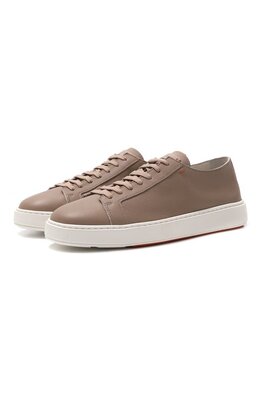 Santoni: Бежевые кеды  Cleanic