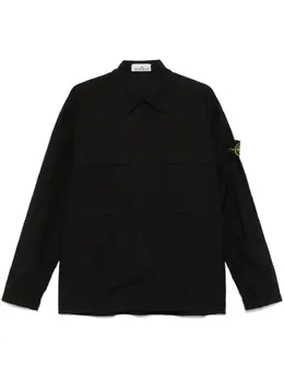 Stone Island: Чёрная рубашка  Compass