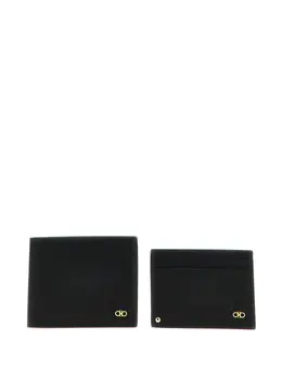 Ferragamo: Чёрный кошелёк  Gancio