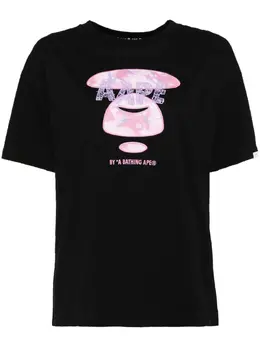AAPE BY *A BATHING APE®: Чёрная футболка 