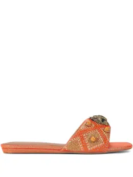 Kurt Geiger London: Оранжевые сандалии 
