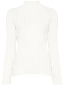 Pleats Please Issey Miyake: Белый топ 