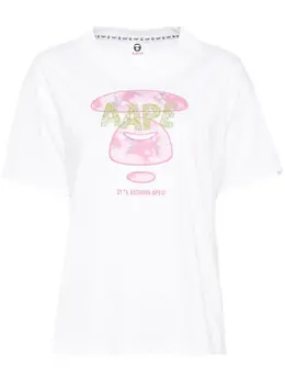 AAPE BY *A BATHING APE®: Белая футболка 