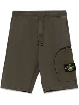 Stone Island: Зелёные шорты  Compass