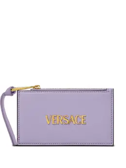 Versace: Фиолетовый картхолдер 