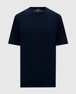 Kiton: Синяя футболка 