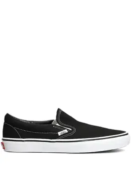 Vans: Чёрные мокасины  Classic Slip On