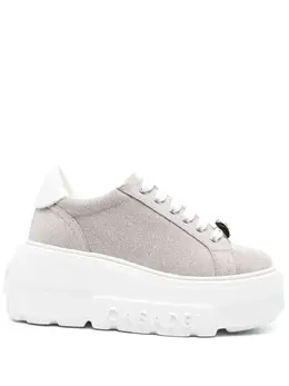 Casadei: Светлые кроссовки 