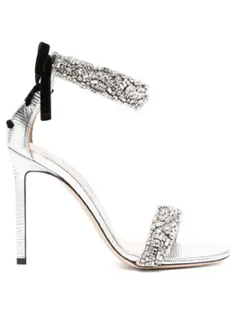TOM FORD: Серебристые сандалии 
