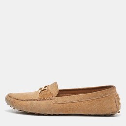 Salvatore Ferragamo: Бежевые мокасины  Gancini