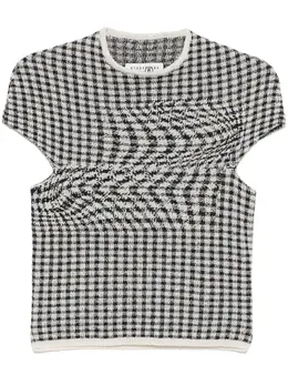 MM6 Maison Margiela: Чёрная футболка 