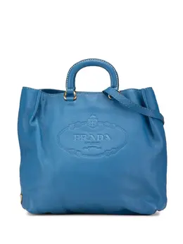 Prada Pre-Owned: Голубая сумка-шоппер 