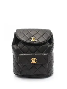 CHANEL Pre-Owned: Чёрный рюкзак 