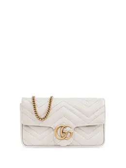 Gucci: Светлая сумка  GG Marmont
