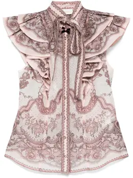 ZIMMERMANN: Розовая блуза 