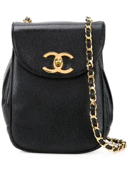 Chanel Vintage: Чёрная сумка через плечо 