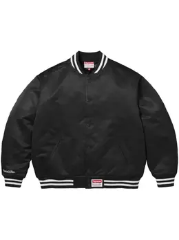Supreme: Чёрная куртка  Mitchell Ness