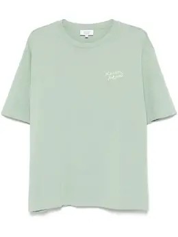 Maison Kitsuné: Зелёная футболка 
