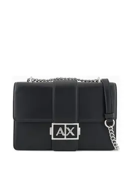 Armani Exchange: Чёрная сумка через плечо 