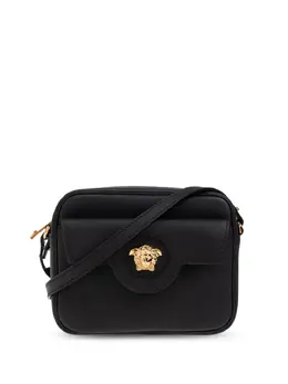Versace: Чёрная сумка через плечо  La Medusa