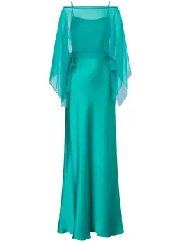 Alberta Ferretti: Расклешённое платье 