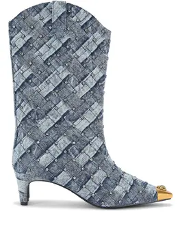 Kurt Geiger London: Голубые ботинки 