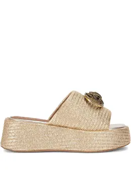 Kurt Geiger London: Бежевые сандалии 