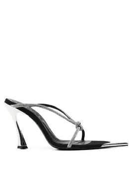 Mugler: Чёрные сандалии 