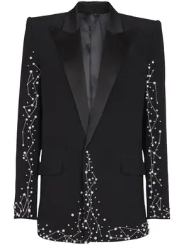 Balmain: Чёрная куртка 