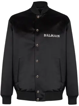 Balmain: Чёрная куртка 