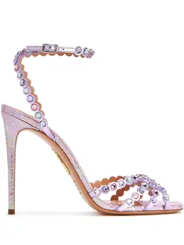 Aquazzura: Фиолетовые сандалии  Tequila