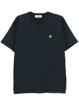 Stone Island: Синяя футболка  Compass