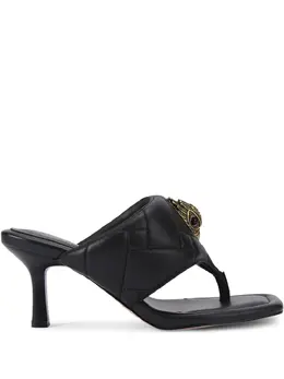 Kurt Geiger London: Чёрные сандалии 