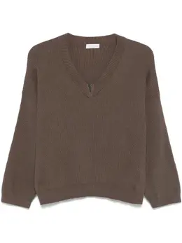 Brunello Cucinelli: Коричневый свитер 