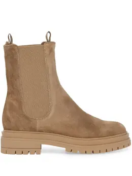 Gianvito Rossi: Светлые ботинки  Chester