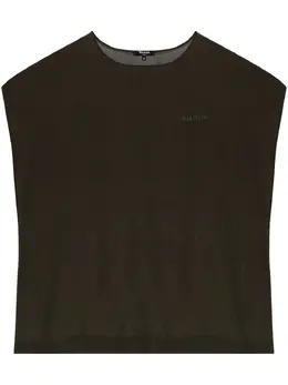 Balmain: Тёмная футболка 