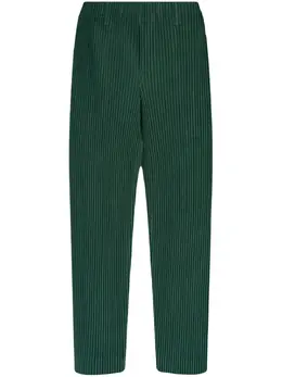 Homme Plissé Issey Miyake: Зелёные брюки 