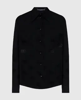 Dolce&Gabbana: Чёрная блуза  DG