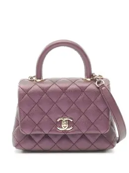 CHANEL Pre-Owned: Фиолетовая сумка 