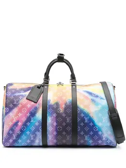 Louis Vuitton Pre-Owned: Чёрная дорожная сумка 