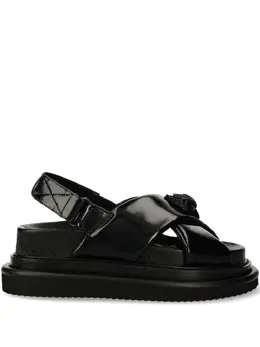 Kurt Geiger London: Чёрные сандалии 