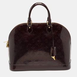 Louis Vuitton: Бордовая сумка 