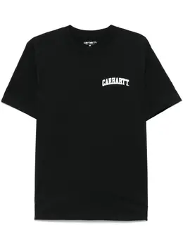 Carhartt WIP: Чёрная футболка  Script