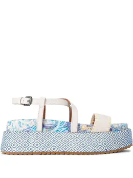 Kurt Geiger London: Голубые сандалии 