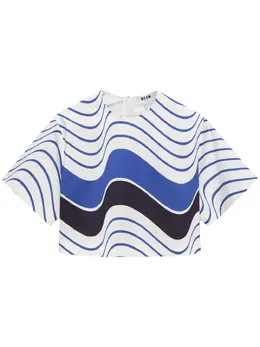 MSGM: Белая футболка 