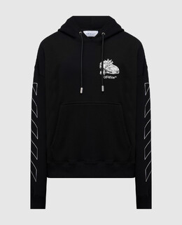 Off-White: Чорні толстовки 