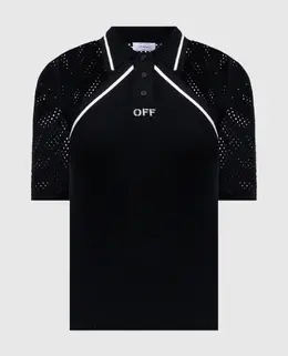 Off-White: Чёрное поло 